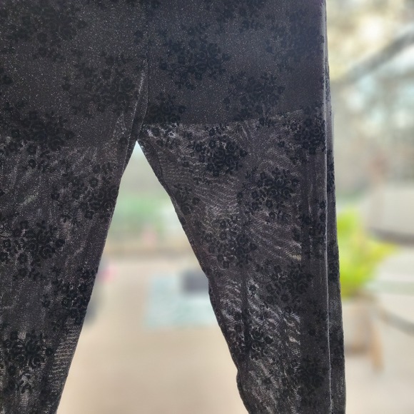 LEGGINGS PARK Sheer Pants Pull On Womens One Size - Picture 9 of 16